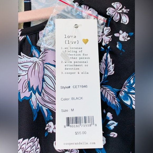 Women size M copper & Ella flared short sleeves summer top blouse - Picture 6 of 8